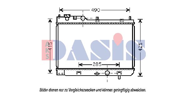 AKS DASIS Радиатор, охлаждение двигателя 111250N